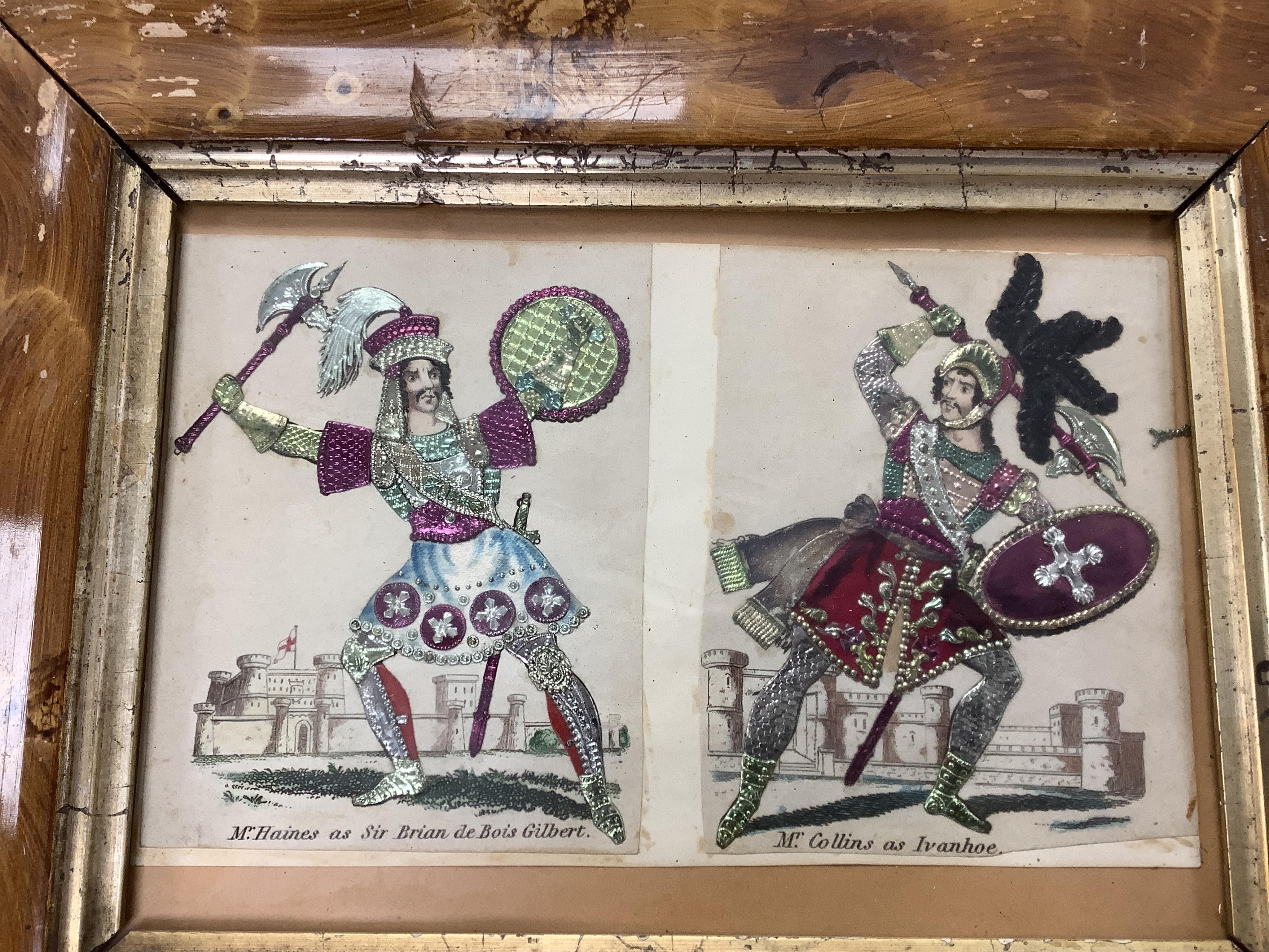 Juvenile Drama, a collection of twelve Victorian and coloured and foiled theatrical prints, framed and glazed